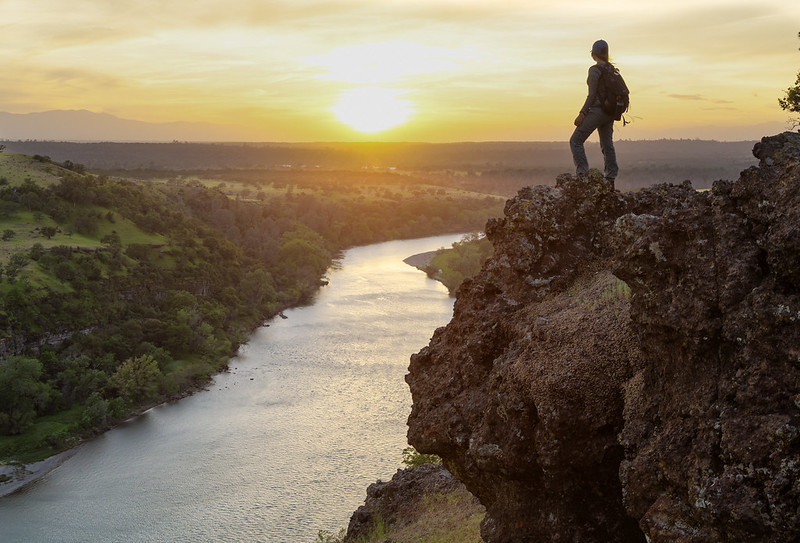 Golden evening light over the Sacramento River, photographed by BLM's Bob Wick